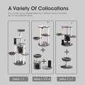 หอแมวขนาดใหญ่ 60 "DIY Cat Tree Cat Condo Condo พร้อมแปรงพลาสติก